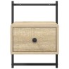 Table de chevet murale chêne sonoma 35x30x51 cm 634742634742