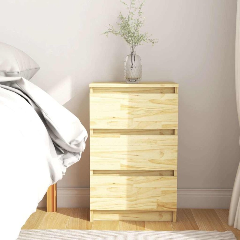 Table de chevet 40x29,5x64 cm Bois de pin solide 634743634743