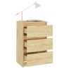 Table de chevet 40x29,5x64 cm Bois de pin solide 634743634743
