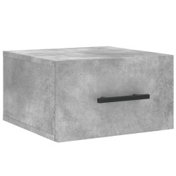 Table de chevet murale gris béton 35x35x20 cm 634744634744