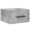 Table de chevet murale gris béton 35x35x20 cm 634744634744