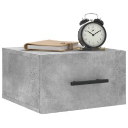 Table de chevet murale gris béton 35x35x20 cm 634744634744