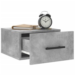 Table de chevet murale gris béton 35x35x20 cm 634744634744