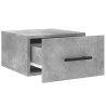 Table de chevet murale gris béton 35x35x20 cm 634744634744