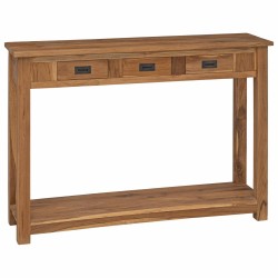 Table console Naturel 110 x 30 x 80 cm Bois de teck massif 634747634747
