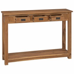 Table console Naturel 110 x 30 x 80 cm Bois de teck massif 634747634747