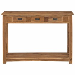 Table console Naturel 110 x 30 x 80 cm Bois de teck massif 634747634747