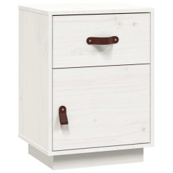 Table de chevet Blanc 40x34x55 cm Bois de pin solide 634751634751