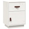 Table de chevet Blanc 40x34x55 cm Bois de pin solide 634751634751