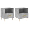 Tables de chevet 2pcs gris béton 40x35x47,5cm bois d’ingénierie 634752634752
