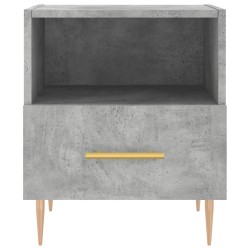 Tables de chevet 2pcs gris béton 40x35x47,5cm bois d’ingénierie 634752634752