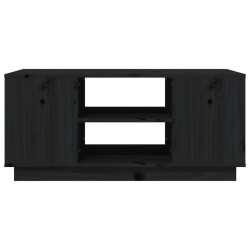 Table basse Noir 90x49x40,5 cm Bois massif de pin 634755634755