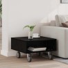 Table d'appoint avec roues Chêne noir 50,5 x 50 x 30 cm 634757634757
