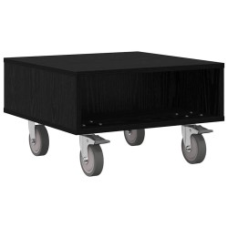 Table d'appoint avec roues Chêne noir 50,5 x 50 x 30 cm 634757634757