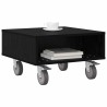 Table d'appoint avec roues Chêne noir 50,5 x 50 x 30 cm 634757634757