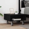 Table d'appoint avec roues Chêne noir 50,5 x 50 x 30 cm 634757634757