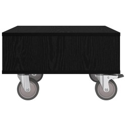 Table d'appoint avec roues Chêne noir 50,5 x 50 x 30 cm 634757634757