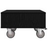 Table d'appoint avec roues Chêne noir 50,5 x 50 x 30 cm 634757634757