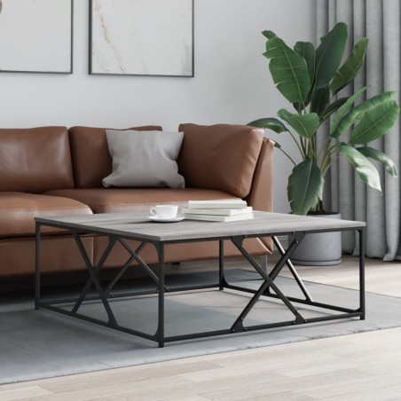 Table basse sonoma gris 100x100x40 cm bois d'ingénierie 634760634760