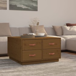 Table basse Marron miel 80x80x45 cm Bois massif de pin 634761634761