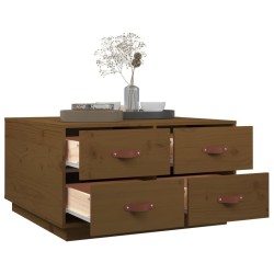 Table basse Marron miel 80x80x45 cm Bois massif de pin 634761634761