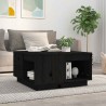Table basse Noir 60x61x32,5 cm Bois massif de pin 634763634763