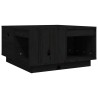 Table basse Noir 60x61x32,5 cm Bois massif de pin 634763634763