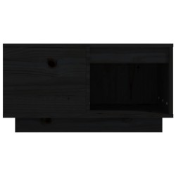 Table basse Noir 60x61x32,5 cm Bois massif de pin 634763634763