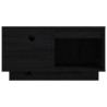 Table basse Noir 60x61x32,5 cm Bois massif de pin 634763634763