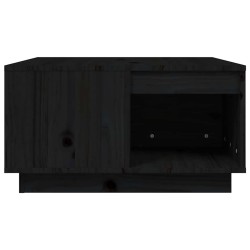 Table basse Noir 60x61x32,5 cm Bois massif de pin 634763634763