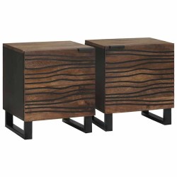 Table de chevet 2 pcs Noyer 40 x 33 x 46 cm Bois d'ingénierie 634765634765