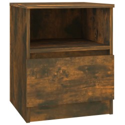 Table de chevet chêne fumé 40x40x50 cm bois d'ingénierie 634766634766