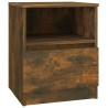 Table de chevet chêne fumé 40x40x50 cm bois d'ingénierie 634766634766