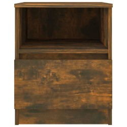 Table de chevet chêne fumé 40x40x50 cm bois d'ingénierie 634766634766