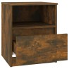 Table de chevet chêne fumé 40x40x50 cm bois d'ingénierie 634766634766