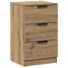 Table de chevet chêne artisanal 40x36x65 cm bois d'ingénierie 634769634769