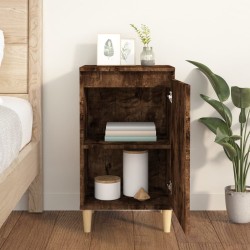 Table de chevet chêne fumé 40x35x70 cm bois d'ingénierie 634770634770