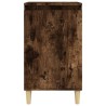 Table de chevet chêne fumé 40x35x70 cm bois d'ingénierie 634770634770