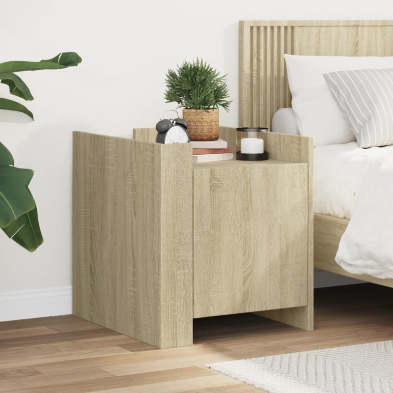 Table de chevet chêne sonoma 45x50x50 cm bois d’ingénierie 634771634771