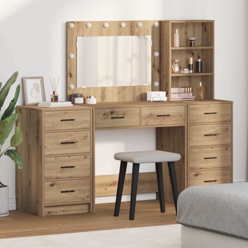Table de Toilette 3 pcs Chêne artisanal 78,5 x 41 x 135 cm 634773634773