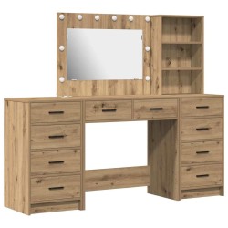 Table de Toilette 3 pcs Chêne artisanal 78,5 x 41 x 135 cm 634773634773