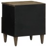 Table de chevet gris clair 40x33x46 cm bois de manguier solide 634774634774