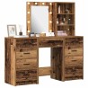 Table de Toilette avec tiroir 3 pcs Marron Bois d'ingénierie 634776634776