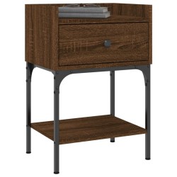 Tables de chevet 2pcs chêne brun 40,5x31x60cm bois d’ingénierie 634777634777