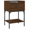 Tables de chevet 2pcs chêne brun 40,5x31x60cm bois d’ingénierie 634777634777