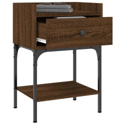 Tables de chevet 2pcs chêne brun 40,5x31x60cm bois d’ingénierie 634777634777