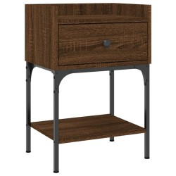 Tables de chevet 2pcs chêne brun 40,5x31x60cm bois d’ingénierie 634777634777