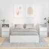 Tables de chevet 2 pcs Blanc 40 x 30 x 467 cm Bois d'ingénierie 634779634779