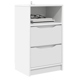 Tables de chevet 2 pcs Blanc 40 x 30 x 467 cm Bois d'ingénierie 634779634779