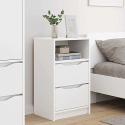 Tables de chevet 2 pcs Blanc 40 x 30 x 467 cm Bois d'ingénierie 634779634779